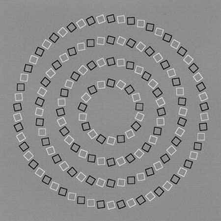 37 perfectly round circles Ilusão de ótica dos 4 círculos