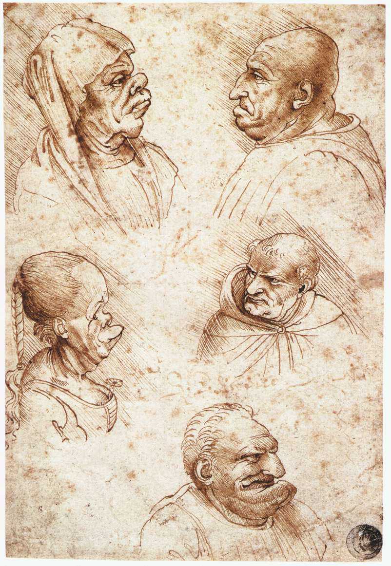 12812-five-caricature-heads-leonardo-da-vinci