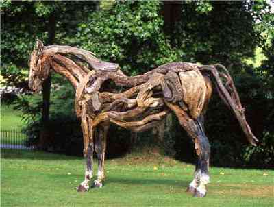 Cavalos de raízes de Heather Jansch roots horses 004 | Arte | Arte, cavalos, escultura, raízes