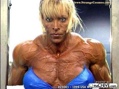 Monstros do fisiculturismo a women bodybuilder trainwreck 16 | Bizarro | bizarro, curioso, ginástica, musculação
