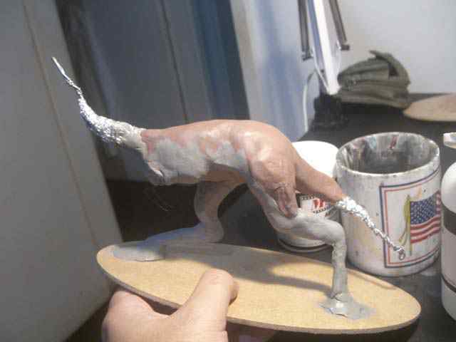 Aqua Rex parte 2 - Cobrindo com massa CIMG0502 | Arte | Arte, boneco, dicas, dinossauro, escultura, monstro