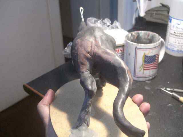 Aqua Rex parte 2 - Cobrindo com massa CIMG0505 | Arte | Arte, boneco, dicas, dinossauro, escultura, monstro