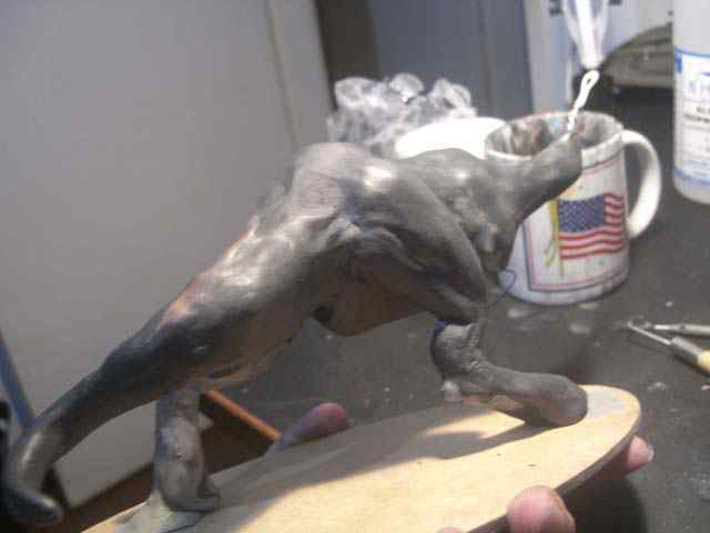 Aqua Rex parte 2 - Cobrindo com massa CIMG0506 | Arte | Arte, boneco, dicas, dinossauro, escultura, monstro