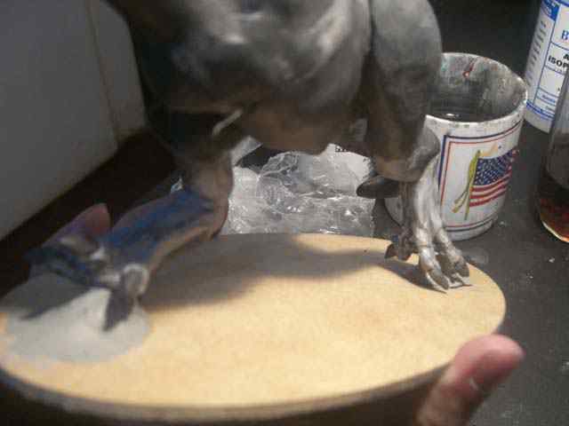 Aqua Rex parte 2 - Cobrindo com massa CIMG0513 | Arte | Arte, boneco, dicas, dinossauro, escultura, monstro