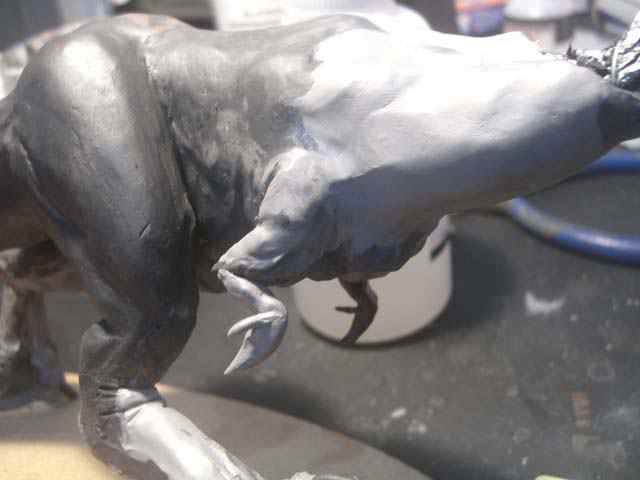 Aqua Rex parte 2 - Cobrindo com massa CIMG0515 | Arte | Arte, boneco, dicas, dinossauro, escultura, monstro