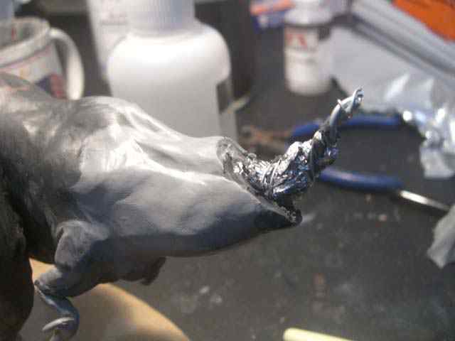 Aqua Rex parte 2 - Cobrindo com massa CIMG0516 | Arte | Arte, boneco, dicas, dinossauro, escultura, monstro