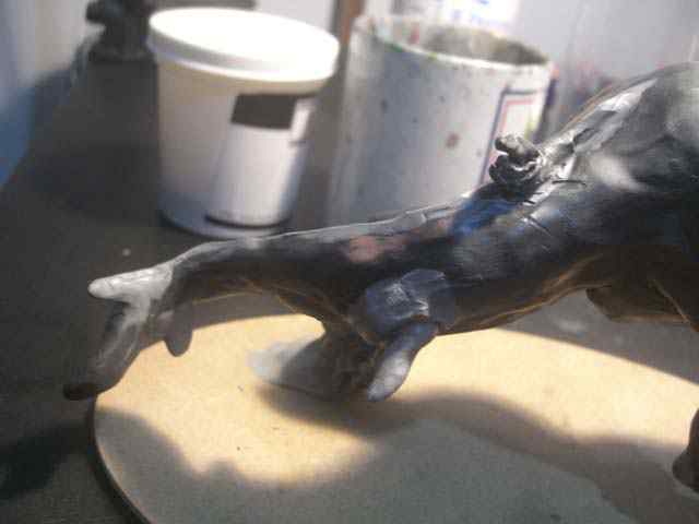 Aqua Rex parte 2 - Cobrindo com massa CIMG0522 | Arte | Arte, boneco, dicas, dinossauro, escultura, monstro