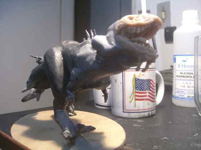 Aqua Rex parte 2 - Cobrindo com massa CIMG0523 | Arte | Arte, boneco, dicas, dinossauro, escultura, monstro