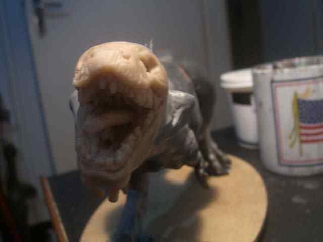 Aqua Rex parte 2 - Cobrindo com massa CIMG0529 | Arte | Arte, boneco, dicas, dinossauro, escultura, monstro