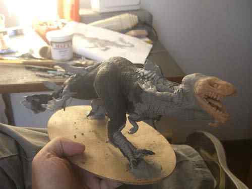 Aqua Rex parte 3 - O acabamento CIMG0607 | Arte | Arte, boneco, curioso, dinossauro, escultura