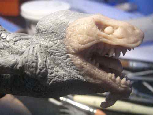 Aqua Rex 4 - Finalização e pintura CIMG0611 | Arte | dicas, dinossauro, escultura, massa, monstro
