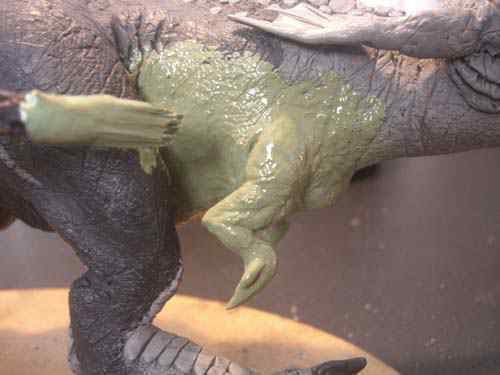 Aqua Rex 4 - Finalização e pintura CIMG0615 | Arte | dicas, dinossauro, escultura, massa, monstro