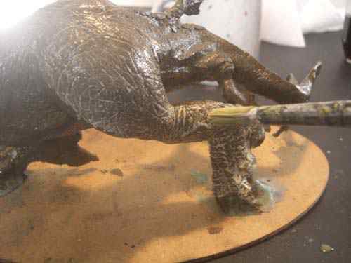 Aqua Rex 4 - Finalização e pintura CIMG0620 | Arte | dicas, dinossauro, escultura, massa, monstro