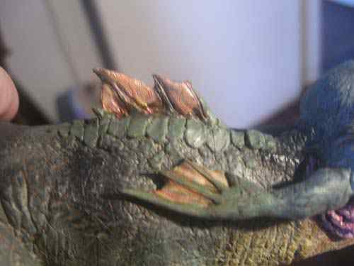 Aqua Rex 4 - Finalização e pintura CIMG0821 | Arte | dicas, dinossauro, escultura, massa, monstro