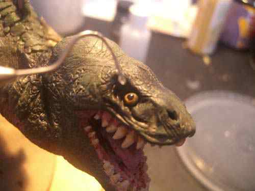Aqua Rex 4 - Finalização e pintura CIMG0826 | Arte | dicas, dinossauro, escultura, massa, monstro