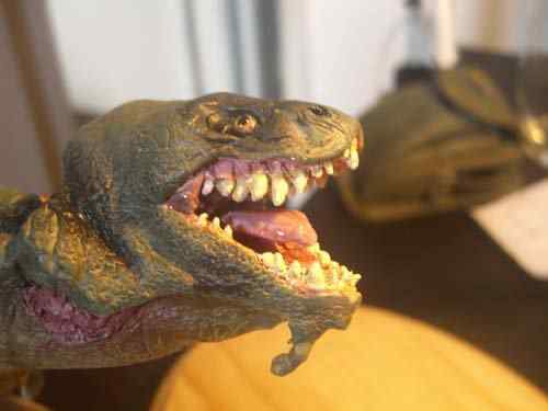 Aqua Rex 4 - Finalização e pintura CIMG0828 | Arte | dicas, dinossauro, escultura, massa, monstro