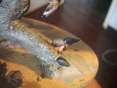 Aqua Rex 4 - Finalização e pintura CIMG0830 | Arte | dicas, dinossauro, escultura, massa, monstro