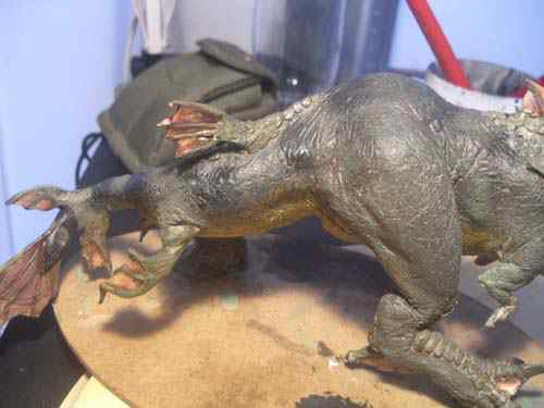 Aqua Rex 4 - Finalização e pintura CIMG0833 | Arte | dicas, dinossauro, escultura, massa, monstro
