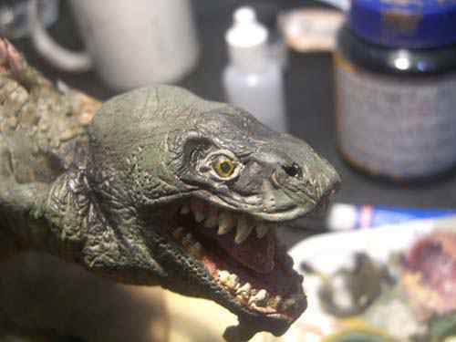 Aqua Rex 4 - Finalização e pintura CIMG08362 | Arte | dicas, dinossauro, escultura, massa, monstro
