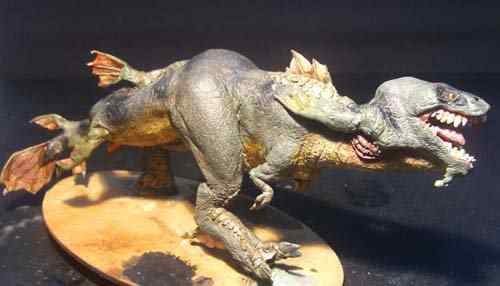 Aqua Rex 4 - Finalização e pintura CIMG0839 | Arte | dicas, dinossauro, escultura, massa, monstro