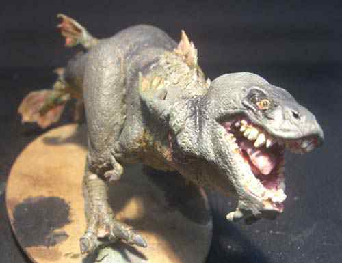 Aqua Rex 4 - Finalização e pintura CIMG0840 | Arte | dicas, dinossauro, escultura, massa, monstro