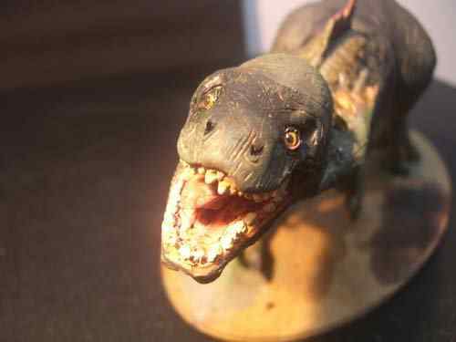 Aqua Rex 4 - Finalização e pintura CIMG0845 | Arte | dicas, dinossauro, escultura, massa, monstro