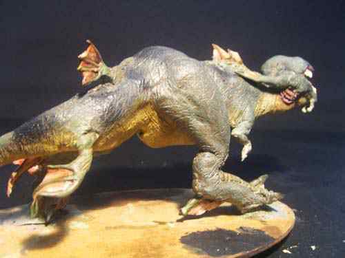 Aqua Rex 4 - Finalização e pintura CIMG0851 | Arte | dicas, dinossauro, escultura, massa, monstro