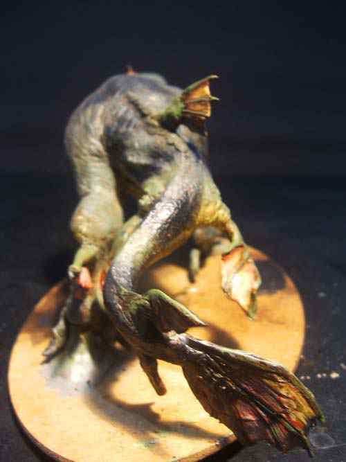 Aqua Rex 4 - Finalização e pintura CIMG0852 | Arte | dicas, dinossauro, escultura, massa, monstro