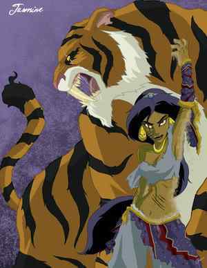 Princesas da Disney repaginadas Jasmine como uma soberana poderosa e sombria