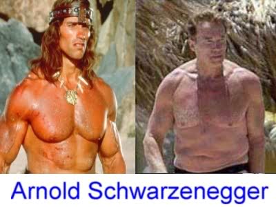 Celebridades ontem e hoje Schwarzenegger | Curiosidades | bizarro, celebridades, curioso, feio, idade, velho