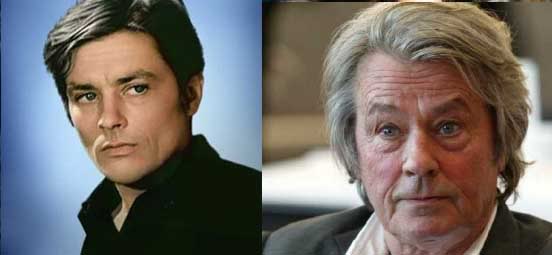Celebridades ontem e hoje delon | Curiosidades | bizarro, celebridades, curioso, feio, idade, velho