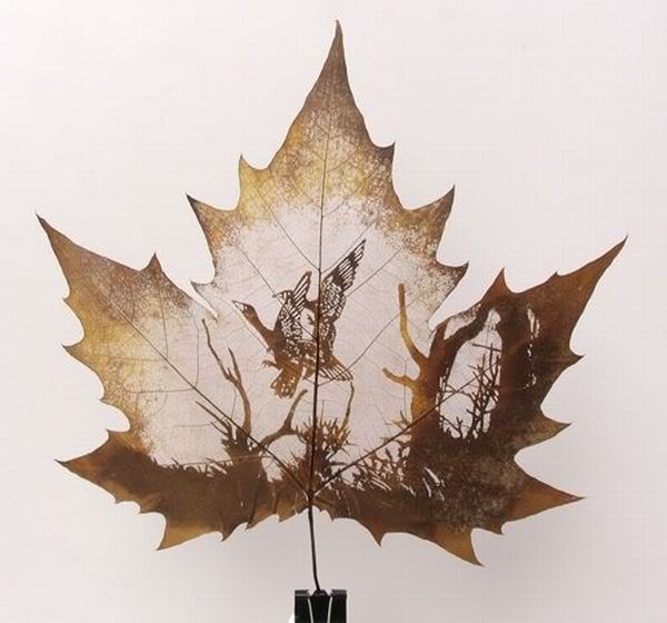 Leaf carving - a arte de esculpir em folhas leaves carving masterpieces 05 | Arte | Arte, bizarro, china, chinês, curioso, folhas, incrível, maluco