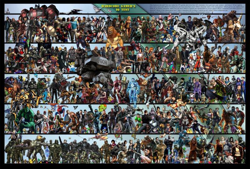 Poster com 425 personagens de videogames 4ykl9 1 | Curiosidades | dicas, personagens, poster, videogame