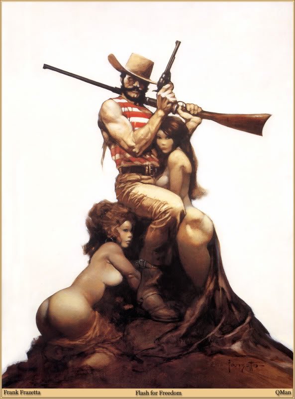 20 grandes ilustrações do Frank Frazetta QMan FF Legacy 573 Flash for Freedo | Arte | Arte, desenho, ilustração, pintura