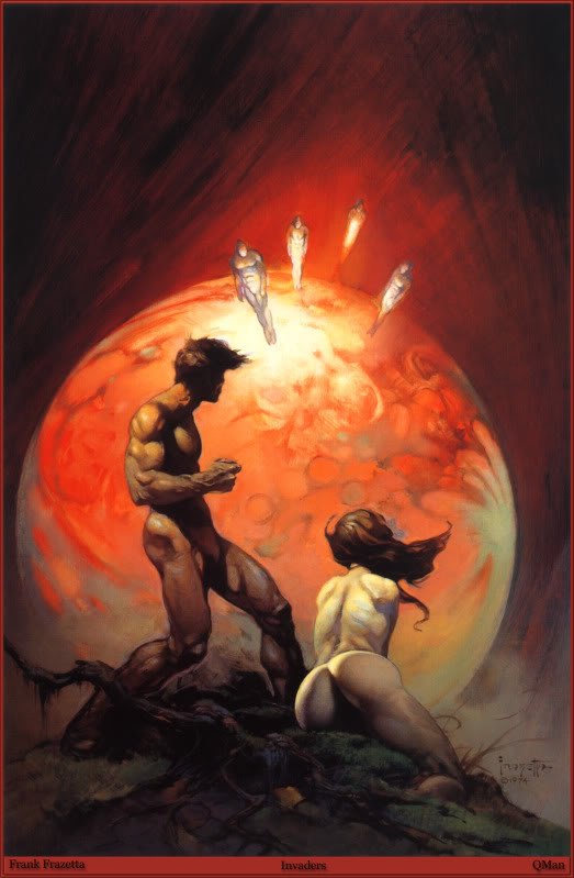 20 grandes ilustrações do Frank Frazetta QMan FF Legacy 600 Invaders | Arte | Arte, desenho, ilustração, pintura