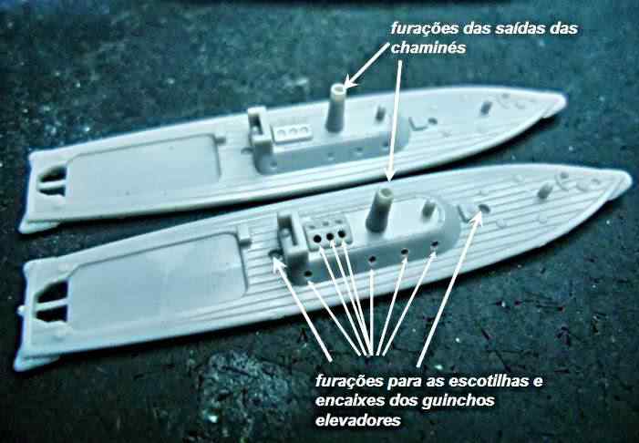 Plastimodelismo: Construindo o Yamato fiadas