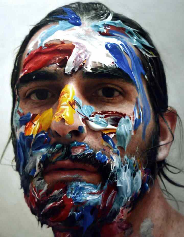 Isso não é a foto de um sujeito com tinta na cara hyperrealistic-self-portraits-paint-on-face-by-eloy-morales-5