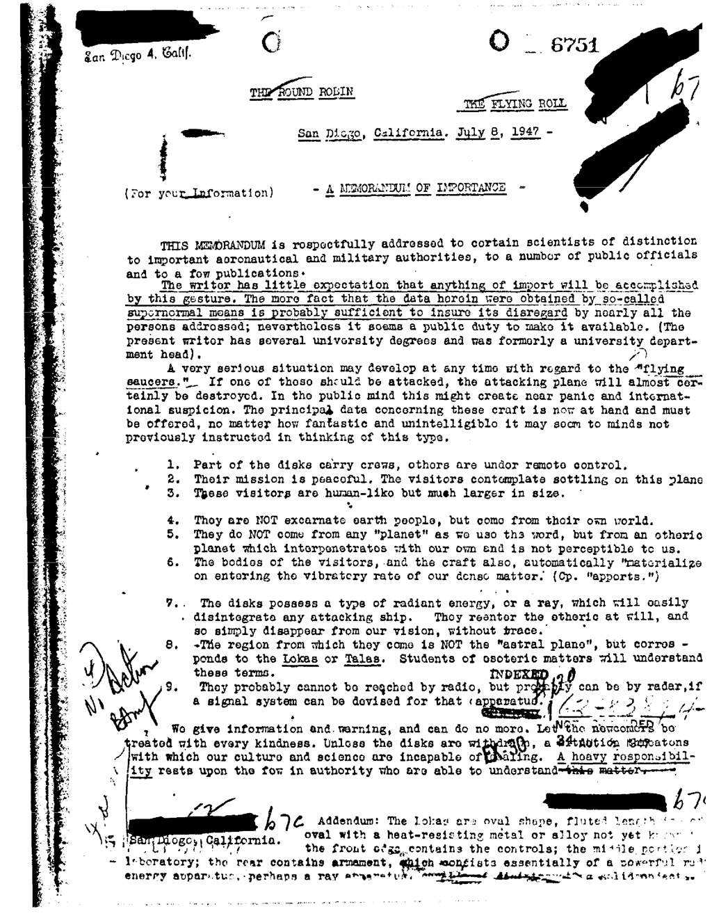 Documentos do FBI sobre ufos documentofbi