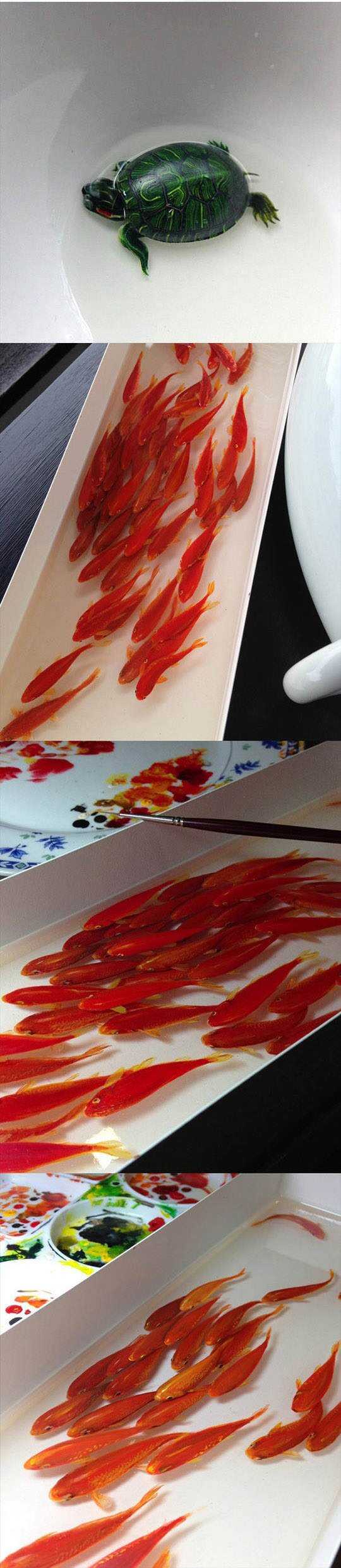O polvo fake de Keng Lee e outras pinturas tartaruguinha