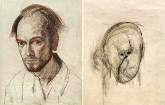Artista com o Mal de Alzheimer faz seu autorretrato até esquecer como desenha William-Utermohlen-alzheimer-550x350