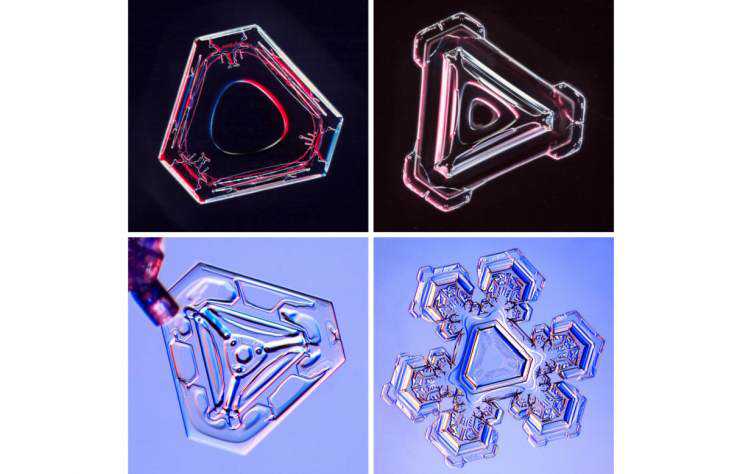 Flocos de neve incríveis trianglesnow