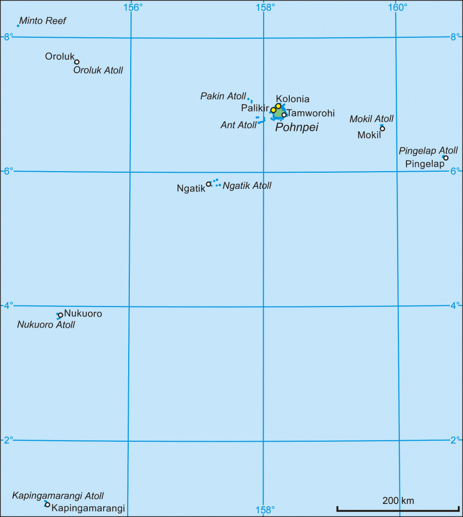 A ilha onde o povo enxerga preto e branco mas tem delírios coloridos Pohnpei