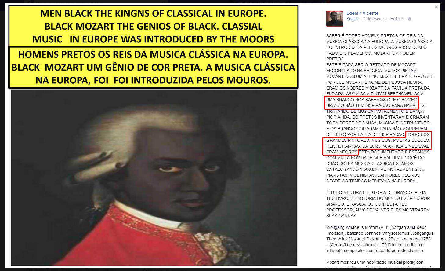 Agenesia da noção 2: Coletivos negros querem falar. Dane-se se você não quer ouvir. mozartnegro