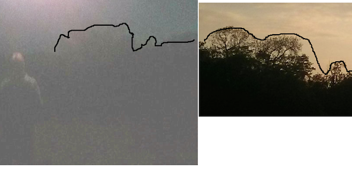 Abduzido? A misteriosa foto do celular O dono do cellar acredita que as árvores da imagem indiquem um bosque perto de sua casa