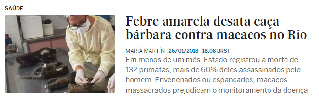 A saga do bebê diabo Notícias sobre Febre amarela EL PAÍS Brasil 1 | Bizarro | bebe diabo, curioso, midia analise, noticias populares, Textos