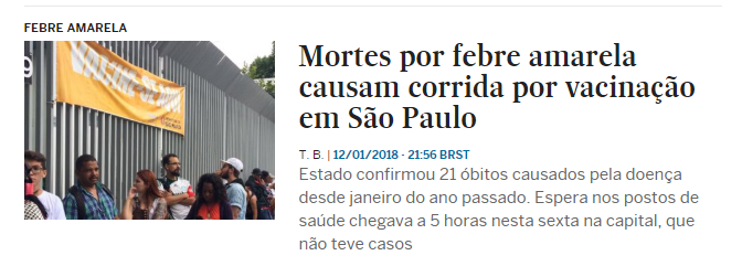 A saga do bebê diabo Notícias sobre Febre amarela EL PAÍS Brasil | Bizarro | bebe diabo, curioso, midia analise, noticias populares, Textos