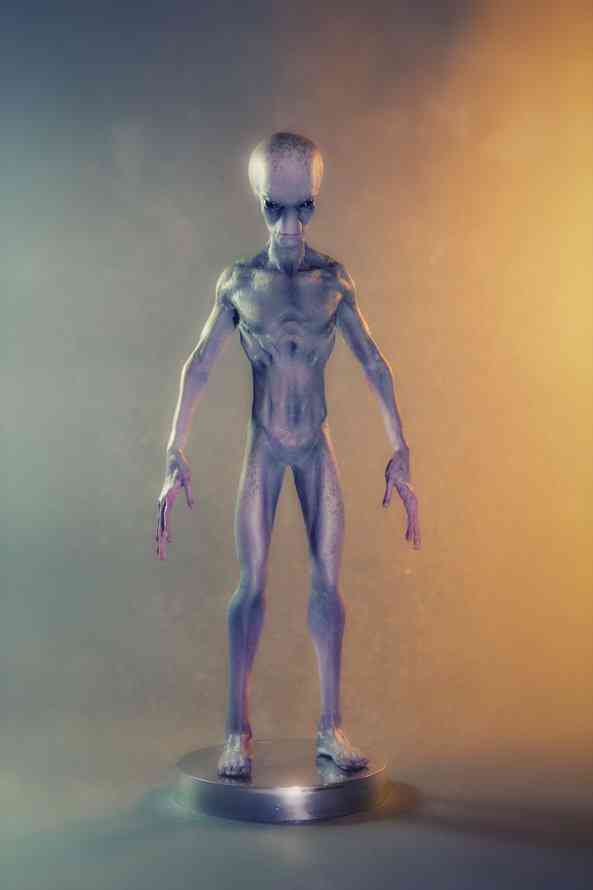 The Visitor - A primeira peça oficial do novo estudio THEVISITOR1 low | Arte | alien, esculturas, grey, ufo