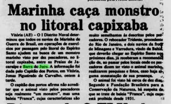 Monstro do lago Ogopogo reapareceu no Canadá o fluminense 10 08 1984 4021845 | Curiosidades | animais, bizarro, criptozoologia, incrível, monstros, Monstros marinhos