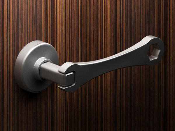 Fechaduras e maçanetas incríveis 408178wrench handle | Curiosidades | chave, design, estranho, fechadura, maçaneta
